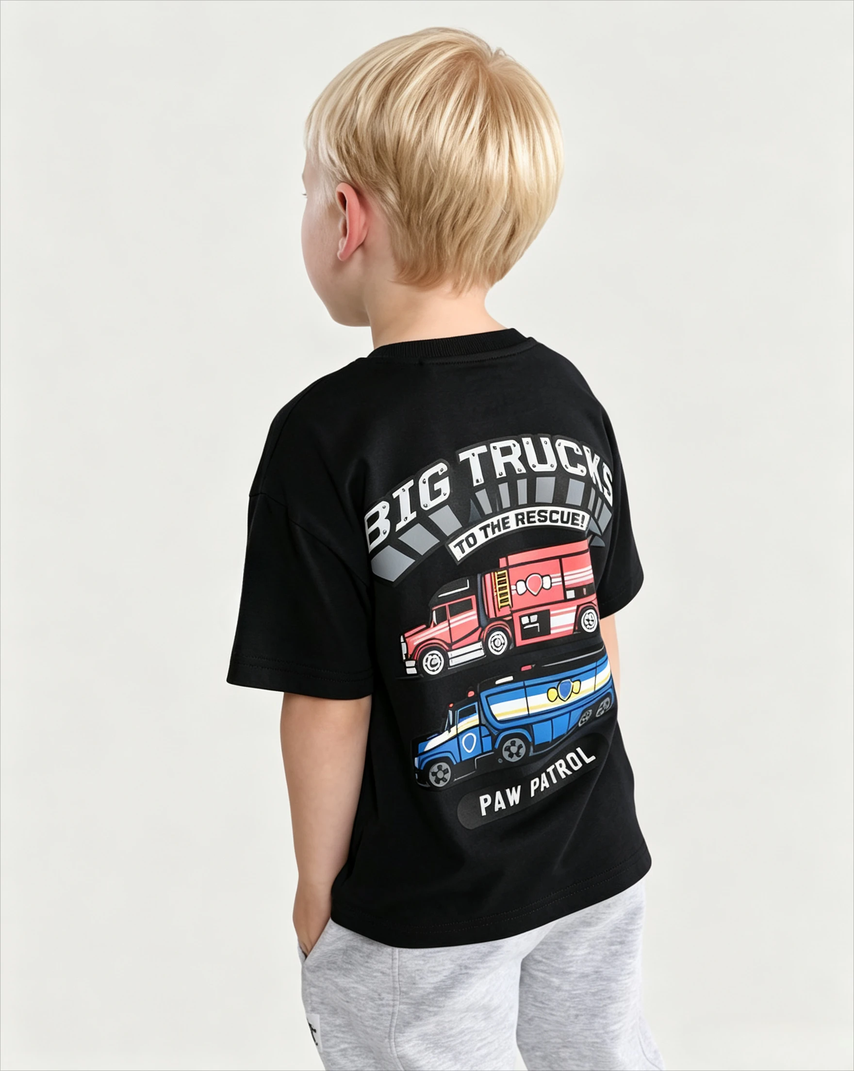 Cartoon Paw Patrol Chase Marshall Kids T‑shirt Boys Black Short Sleeve Cotton Casual Children Tops Dog Graphic Tees