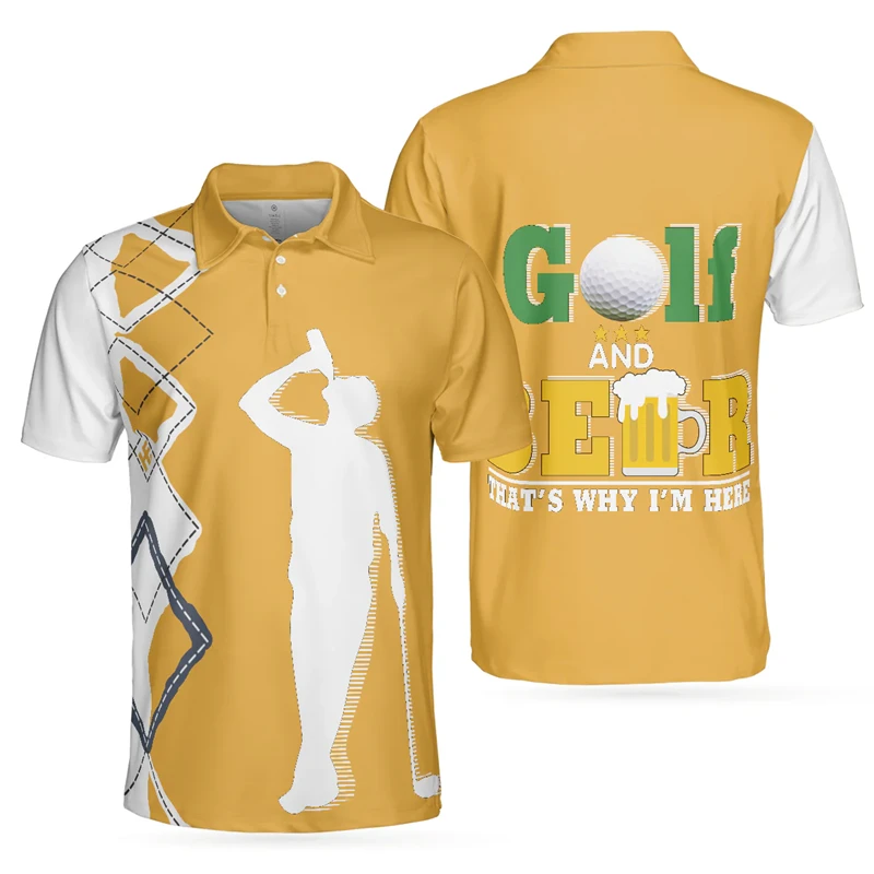 

Beer And Sport Pattern Polo Shirt Men's Clothing Funny 3D Printed Fashion Shirts Outdoor Golf Skeleton Pattern 2025 New Tee Top