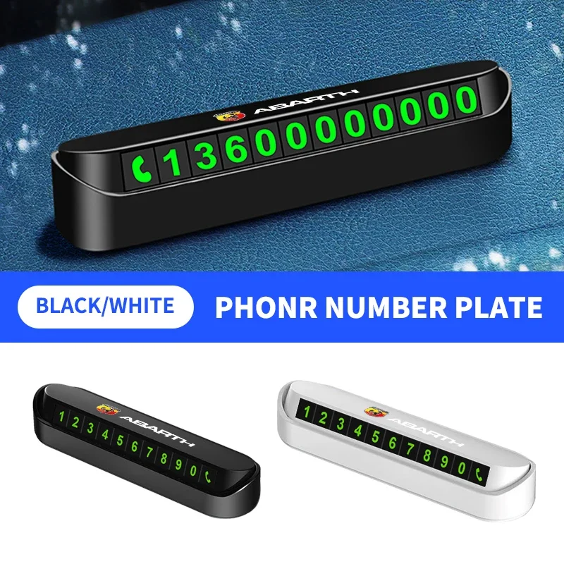 

Car Temporary Parking Card Phone Number Card Plate For Abarth Stilo Ducato Palio Bravo Linea Doblo 500 Grande Tipo Accessories