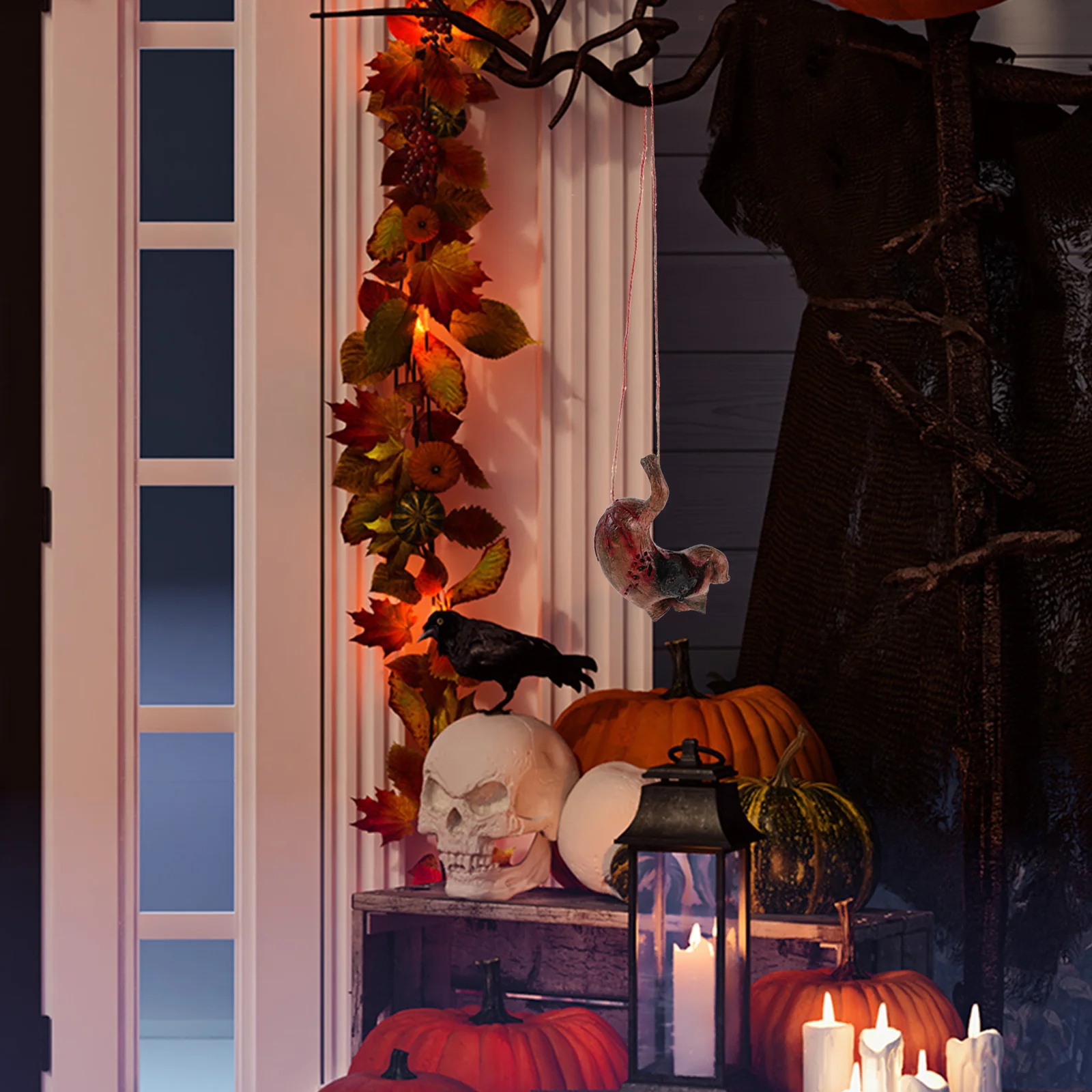 

4Pcs Halloween Decor Scary Hanging Props Indoor Outdoor Festival Decor Halloween Gift Tags Scary Ornament Party Favor