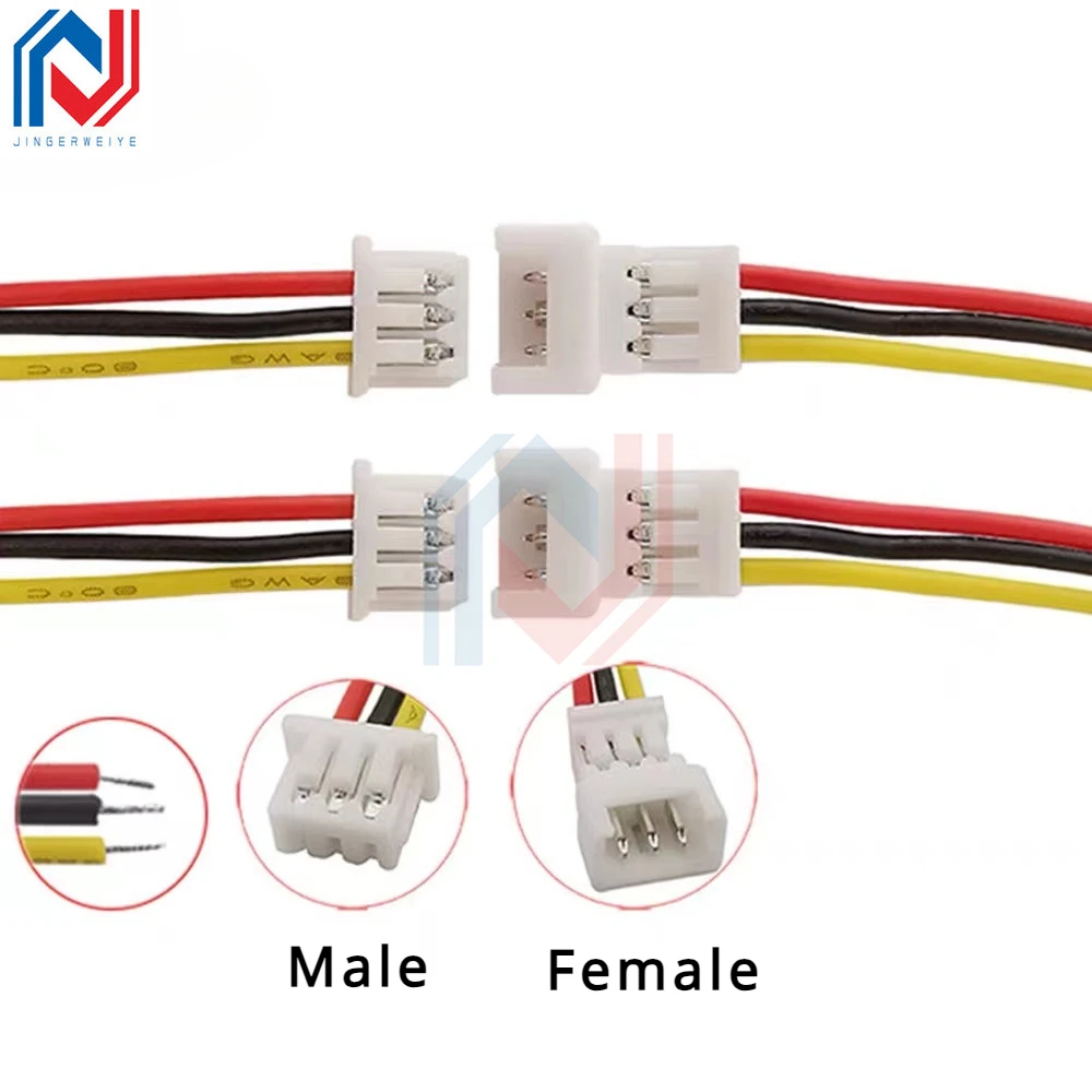 10Pcs PH 2.0 Male Female Wire Connector Pitch PH2.0mm 2P 3P 4P 5P 6P 7P 8P 9P 10P 11P 12 Pin Plug Jack Terminal Cable 10 20 30CM