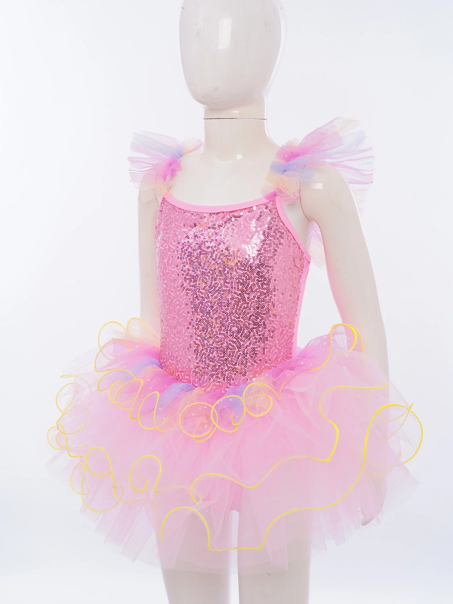 Children Tutu Ballet Dress Girls Sequined Modern Dance Performance Tutu Skirts Kids Ballet Tutu Princess Dress Dance Clothes