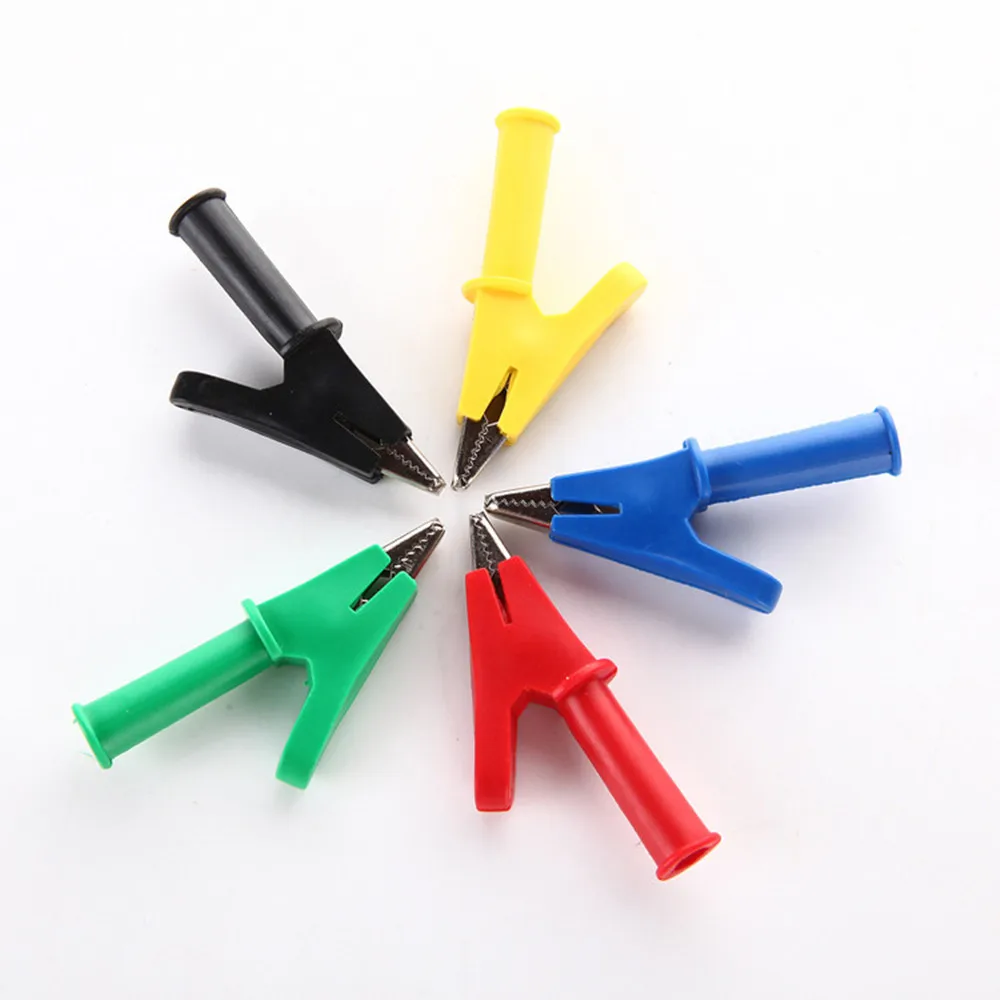 

1Piece YT147 Large Current 30A 5colors Pure Copper With Case Alligator Test Clip With 4mm Banana Socket