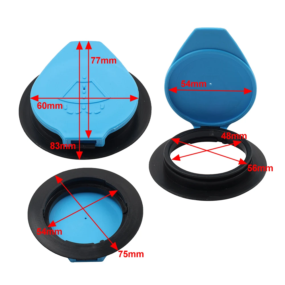 32274159 Car Windscreen Washer Fluid Reservoir Bottle Cap ABS Blue 1Pcs For Polestar 2 2020-2024 2021 2022 2023