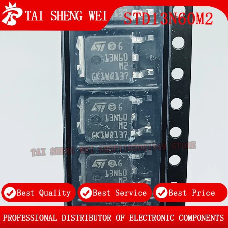 

10 шт. STD13N60M2 13N60M2 13N60 M2 TO-252 600V 11A MOS новый оригинальный