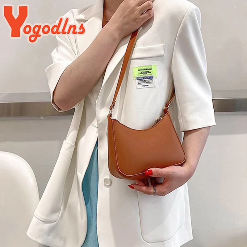 Fashion  Shoulder Bag For Women Casual Solid Color Armpit Bag High Quality Underarm Bag Trendy New Lady Handbag Bolsa