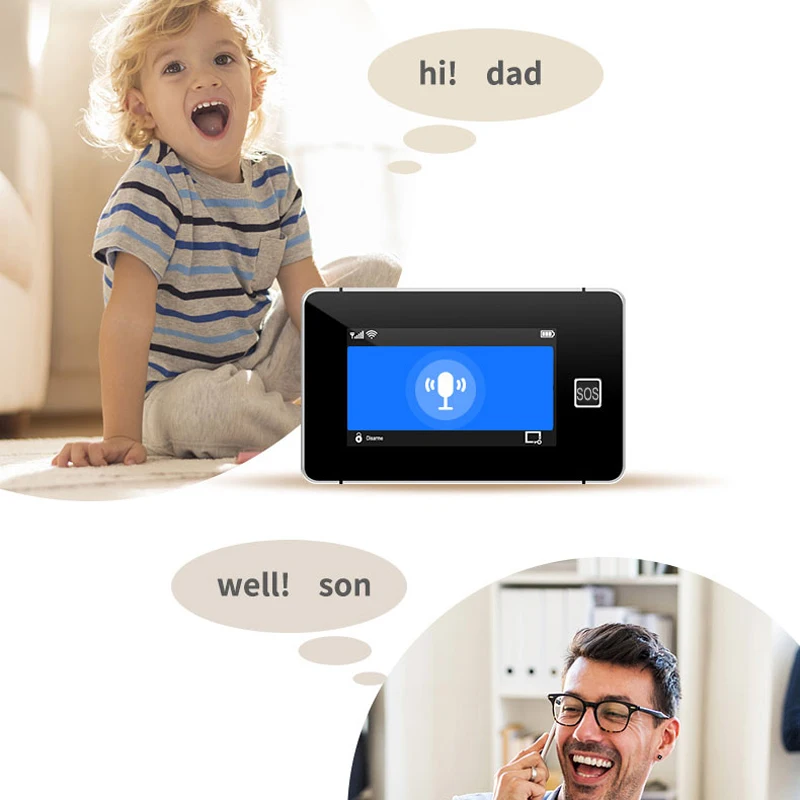 Tuya WiFi GSM Home Security Alarm System 433MHz Wireless Detektor Smart Einbrecher TFT Farbe Bildschirm Host APP Control Alexa google