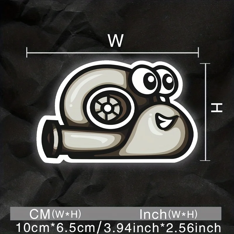 

1 шт., тематическая наклейка для автомобиля, мотоцикла с изображением Турбо-улитки, уникальная наклейка для персонализации езды любителей транспортных средств