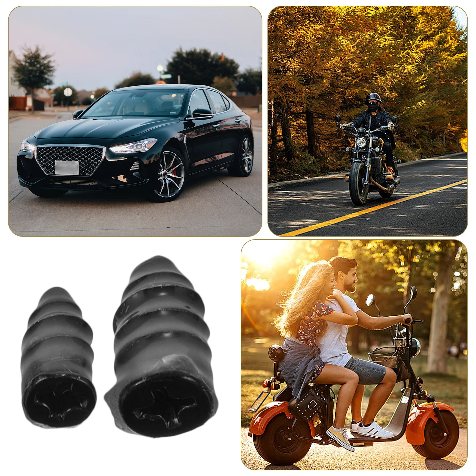 

1 Set Plug Kit For Car Motorcycle Electric Bike Tubeless Repair Rubber Screw Nails With Screwdriver Tool, Durable Puncture Fix,