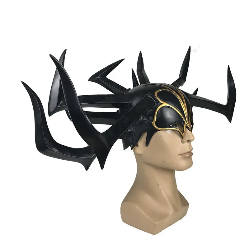 Casque de Déesse de la Mort en PVC pour Adultes, Accessoires de Performance de ixd'Halloween, Coiffe de Cosplay du Film Thor 3 Hela, pour Femme et Homme