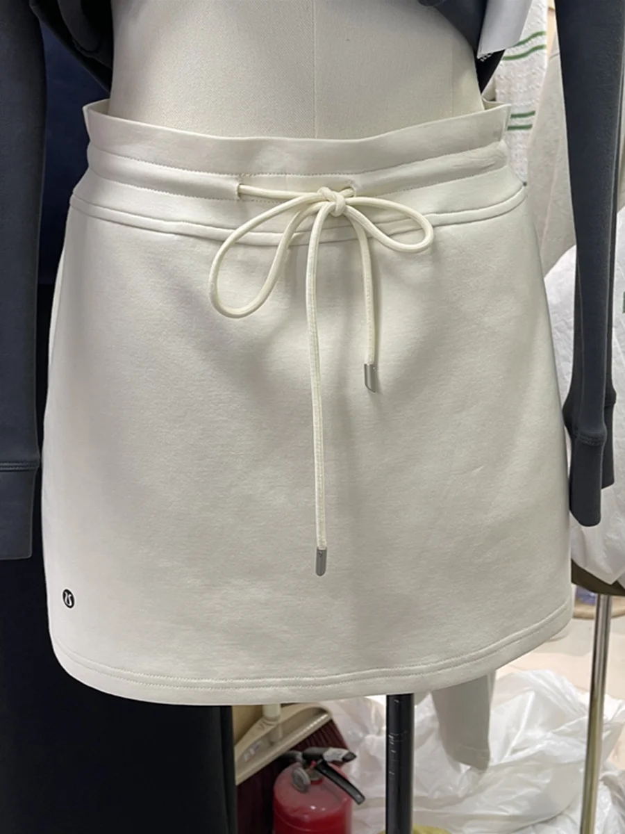 

High Waist Embroidered Casual Sle A-Line Skirt Women's Anti-Light Walking Skirt Spring Summer Collection Commute Korea...