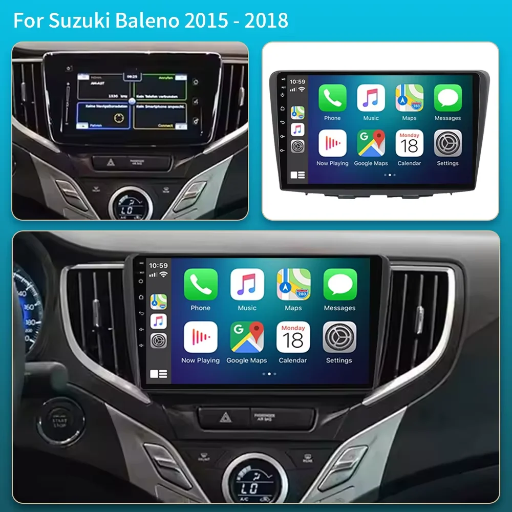 أندرويد 15 راديو السيارة لسوزوكي بالينو 2016 2017 2018 2019 نظام تحديد المواقع والملاحة الوسائط المتعددة رئيس وحدة ستيريو Autoradio اللاسلكية Carplay #2