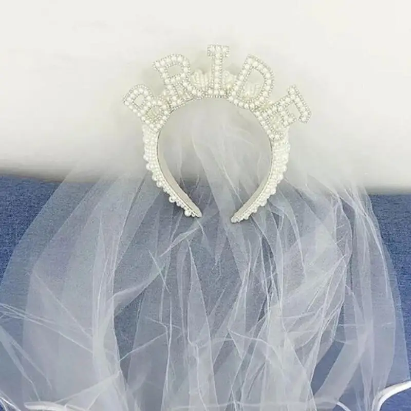 39BD Vollperlen-Stirnband, Brautschleier, Vintage-Haarband, wunderschönes Barock-Haarband – Detail 10