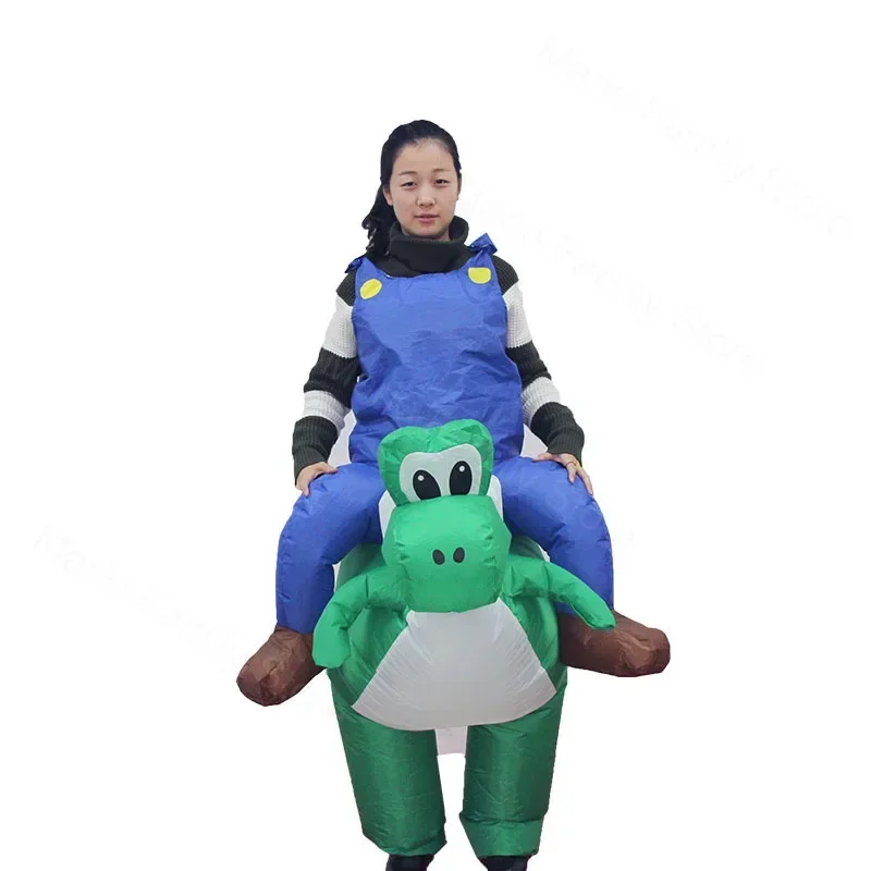 Mario Bros Yoshi Christmas Cosplay Costume Anime Funny Inflatable Costumes Halloween Thanksgiving Party Performance Clothing