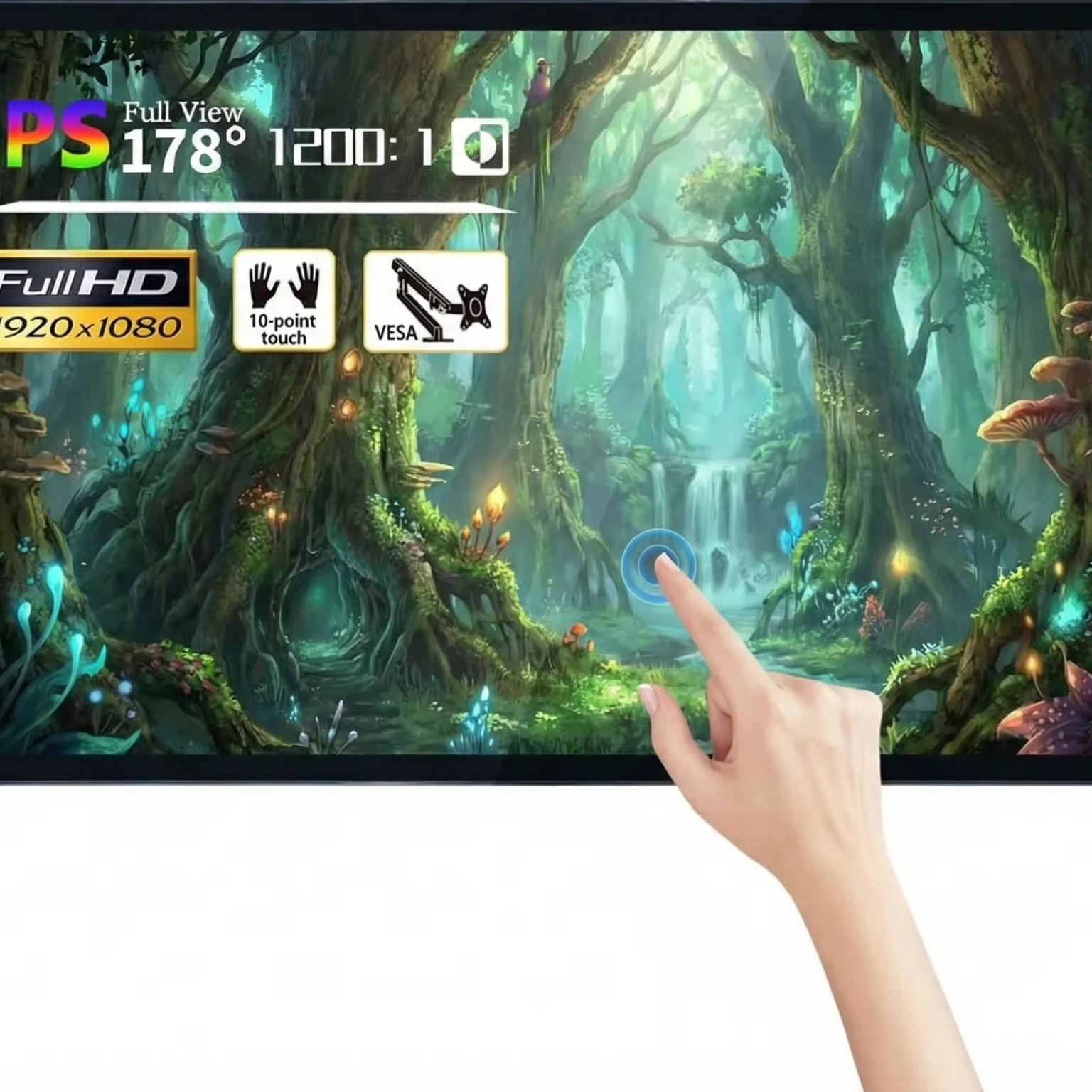 Windows WiFi 6 for Restaurant & Cafe 75 Inch Interactive Kiosk 4K Touch Screen Wall Mount Android