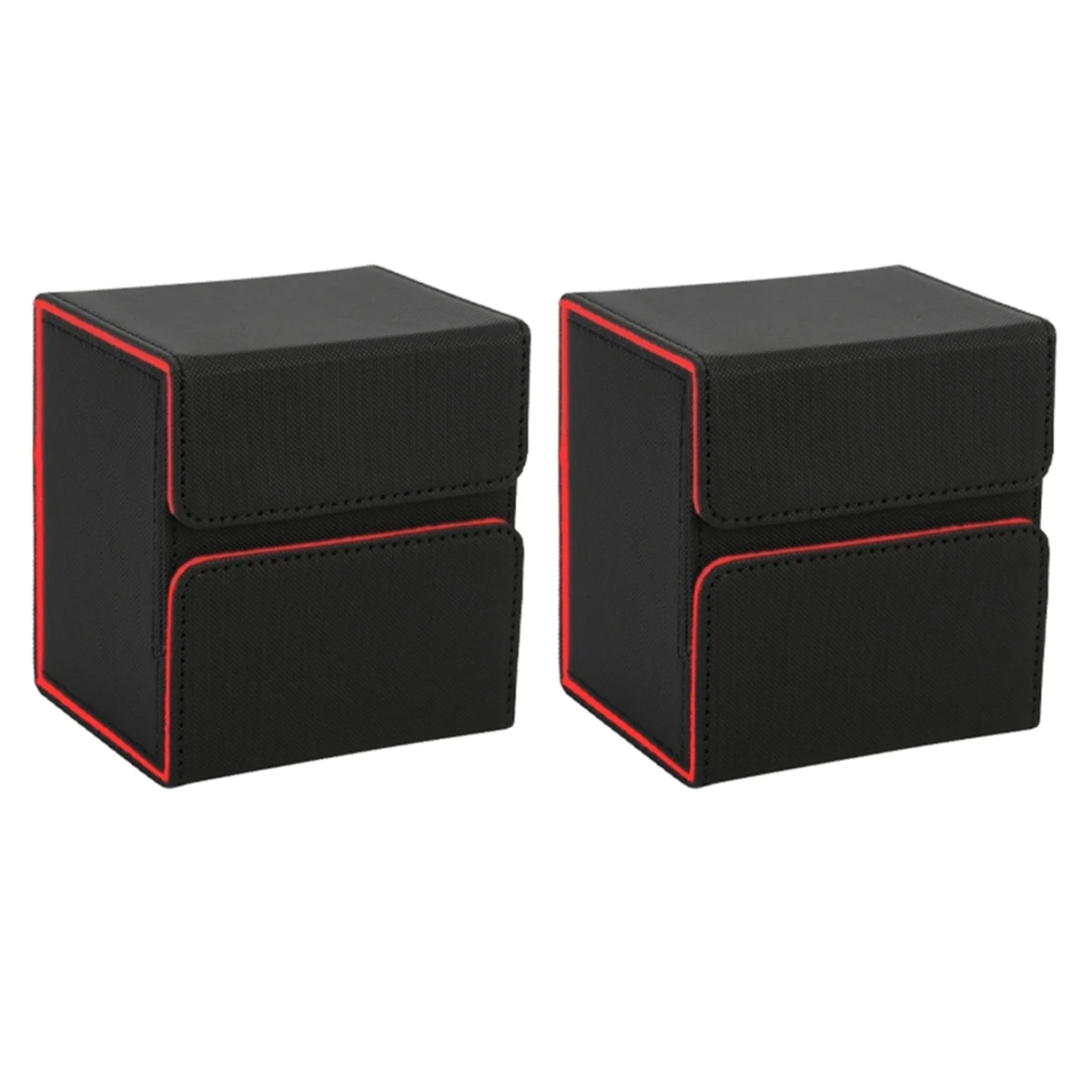 

A96Q-Tabletop Game Portable Storage Box, Card Protector, Large Capacity Storage Box Black+Orange