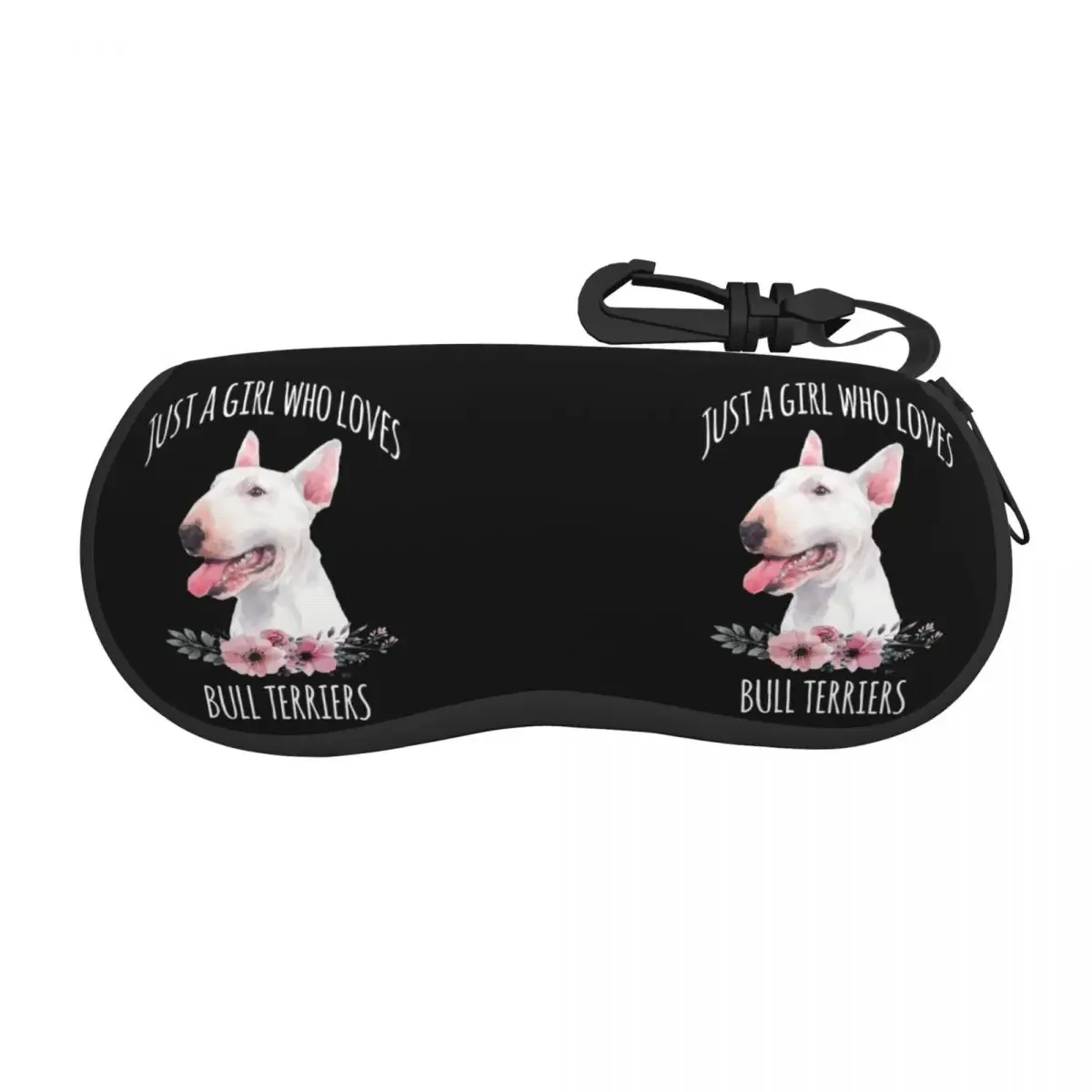 Bull Terrier Lover Eyeglass Glasses Case Women Men Soft Dog Sunglasses Protective Pouch