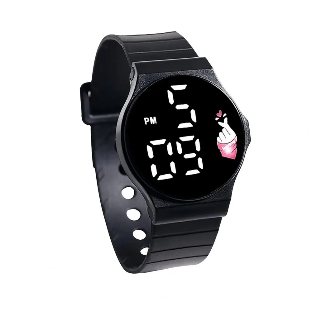 Fashion Digital Watch High Accuracy Electronic Watch LED Display Gift Single Color Children Wrist Watch