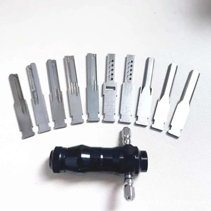 10 in 1 Tubular Lock Pick Set Interchangeable Stainless Steel Keys Unlocking Tool for Locksmith Professional Use Daily Unlocking view 4