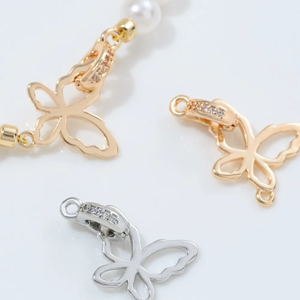 

Медные застежки 14-каратное золотого цвета, полая бабочка, многофункциональная пряжка, кулон, пряжка, ручная работа, браслет, ожерелье, аксессуары