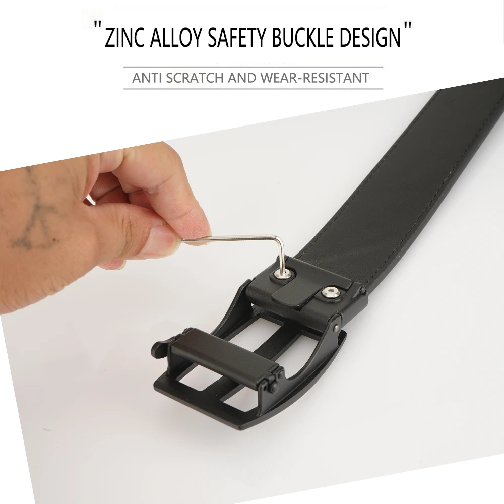 TUSHI جديد حزام رجالي التلقائي جلد طبيعي حزام فاخر من الرجال الذكور المعادن التلقائي مشبك مصمم حزام خصر عالي الجودة #5