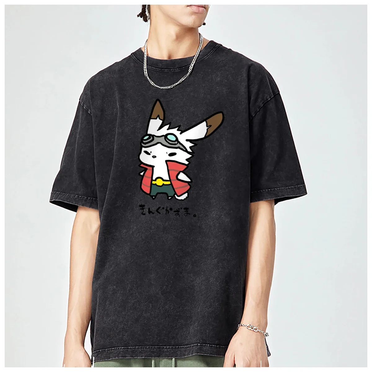 

King Kazma Kazuma Ikezawa аниме oz Summer Wars футболка большого размера для мужчин и женщин модная повседневная винтажная стираная уличная одежда хлопковый топ