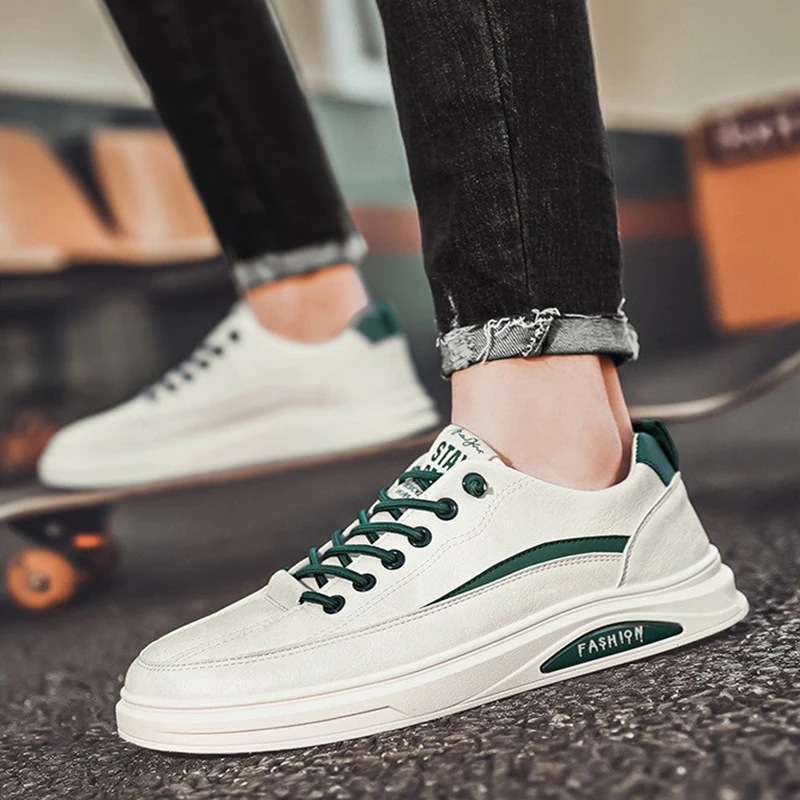 Oulylan Nuove scarpe da tavolo da uomo casual alla moda Scarpe da ginnastica Scarpe da tavolo Scarpe da corsa sportive in pelle