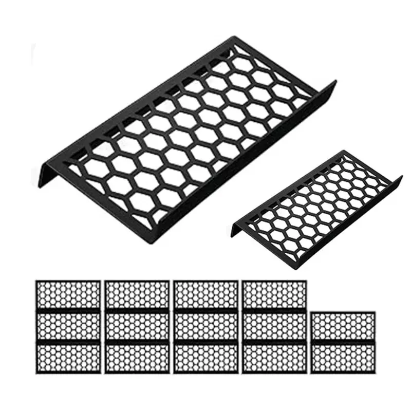 14 Pcs 9.5 X 4 Inch Trading Card Riser Black Acrylic Display Risers Stand Tray Honeycomb Cards Sorting Tray