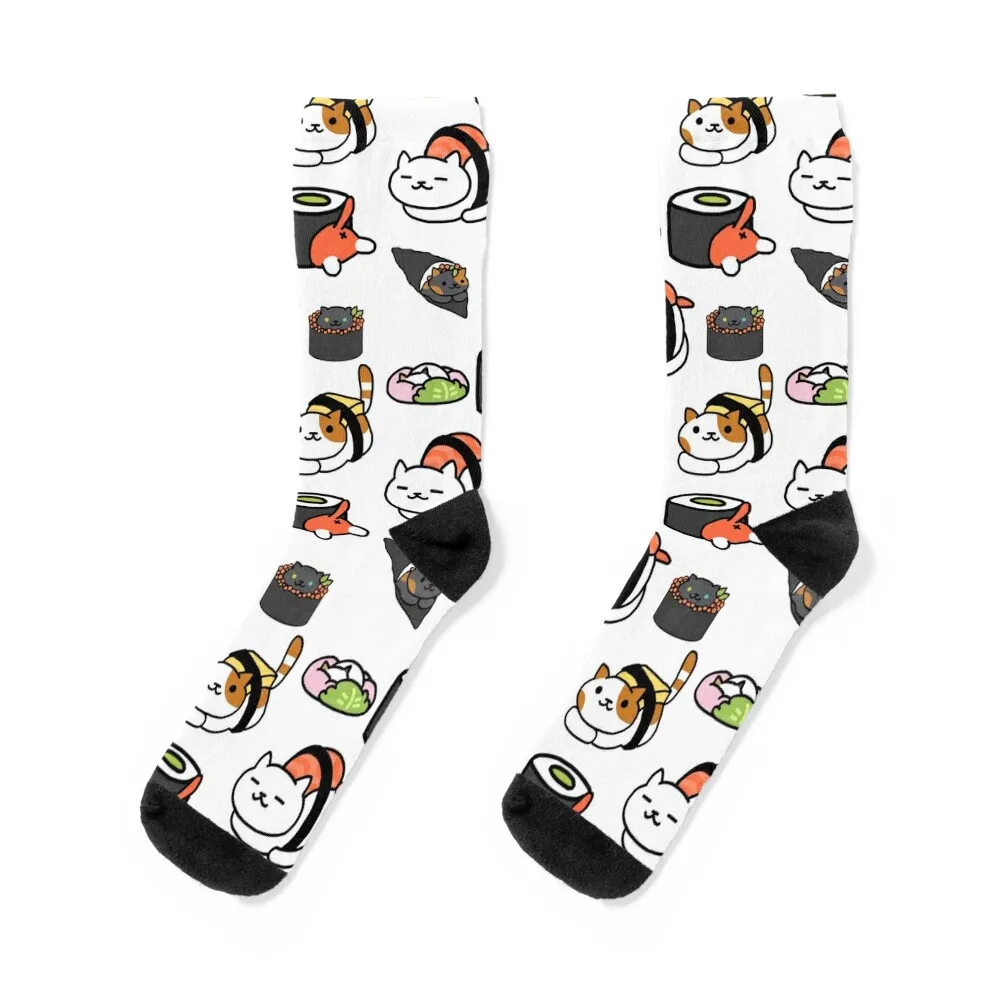 

Neko Atsume Socks funny gifts Children's anti-slip bright garter Designer Man Socks Women's