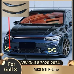 For VW Golf 8 MK8 GTI R-Line 2020-2024 Car Front Bumper Side Splitter Spoiler CS Style Canards Custom Body Kits Exterior Parts