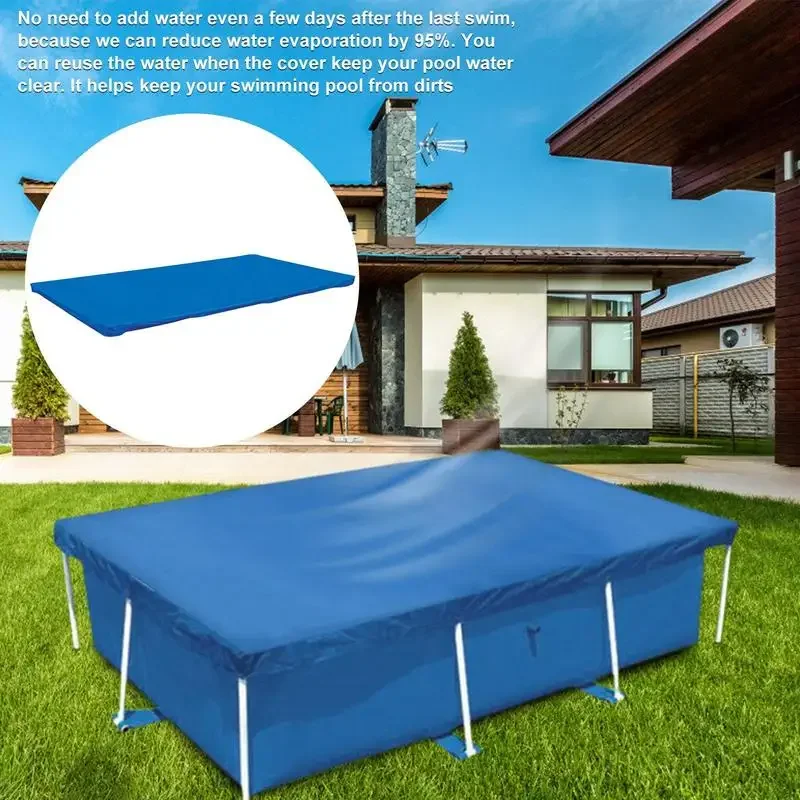 rectangle Swimming Pool Cover UV-Resistant Weatherproof Covers for Pools Wear-resistant Tarps for Outdoor Indoor Garden Backyard