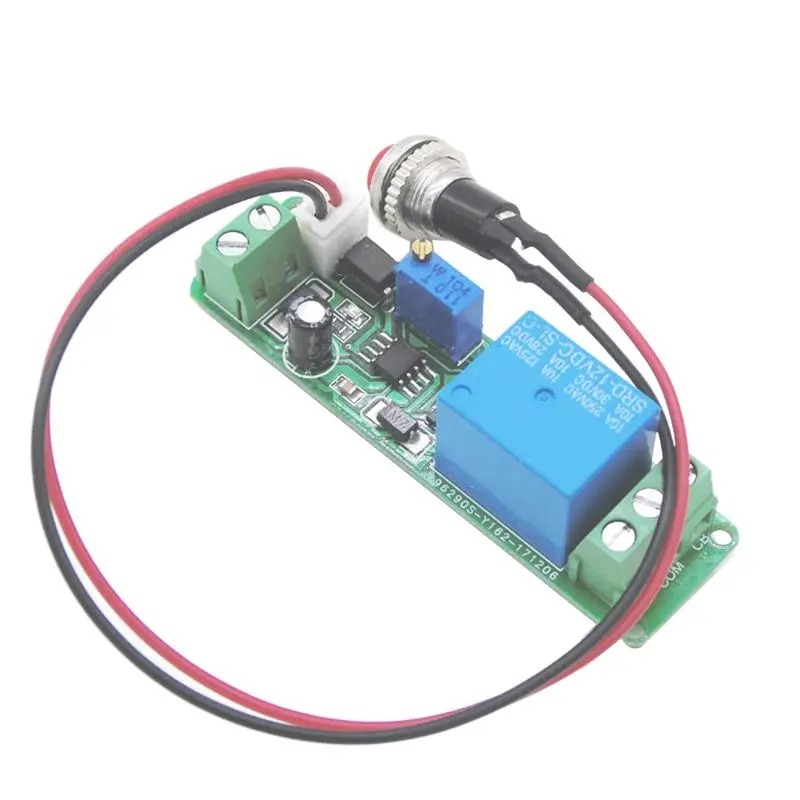 B23B DC 12V Timing Timer Delay 1-10S Time Adjustable Relay With Indicator Light Turn OFF Relay Module Trigger Delay Switch Durab