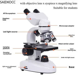 Biological HD Microscope Digital Compound Microscope with Objective lense x Eyepiece x Magnifying glass ( ≥ 30000X ) for student