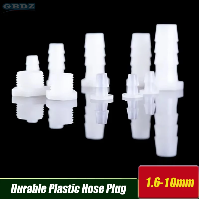 

Durable Plastic Hose Plug Connector - Barbed Male Threaded Adapter for 5/8'' 3/4'' 1'' Hose, Garden & Industrial Pipe Sealing
