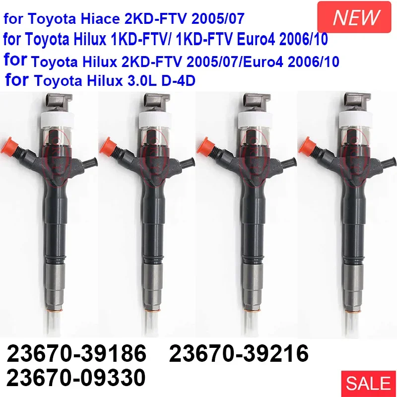 

23670-39186 23670-39216 новый дизельный инжектор 23670-09330 для Toyota Hiace 2KD /Hilux 1KD Hilux 2KD