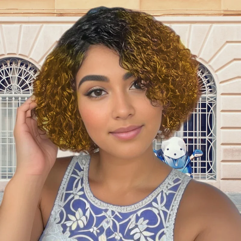 13x4 الدانتيل شعر مستعار أمامي 150% كثافة الشعر البشري موجة المياه قطعها للنساء قصيرة مجعد عابث #3