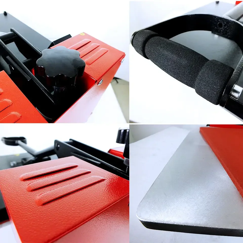 High Pressure T Shirts Heat Press Transfer Machine 38*38 Plain Flatbed Heat Transfer Printing Machinery