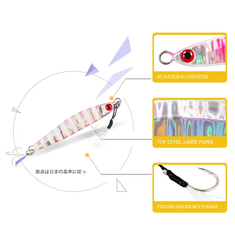 Magic Works Metal Jig Goods For Fishing Jig 5G 8G 12G 18G 30G 40G Fishing Lures Fishing Supplies Artificial Bait Sea Fishing Jig