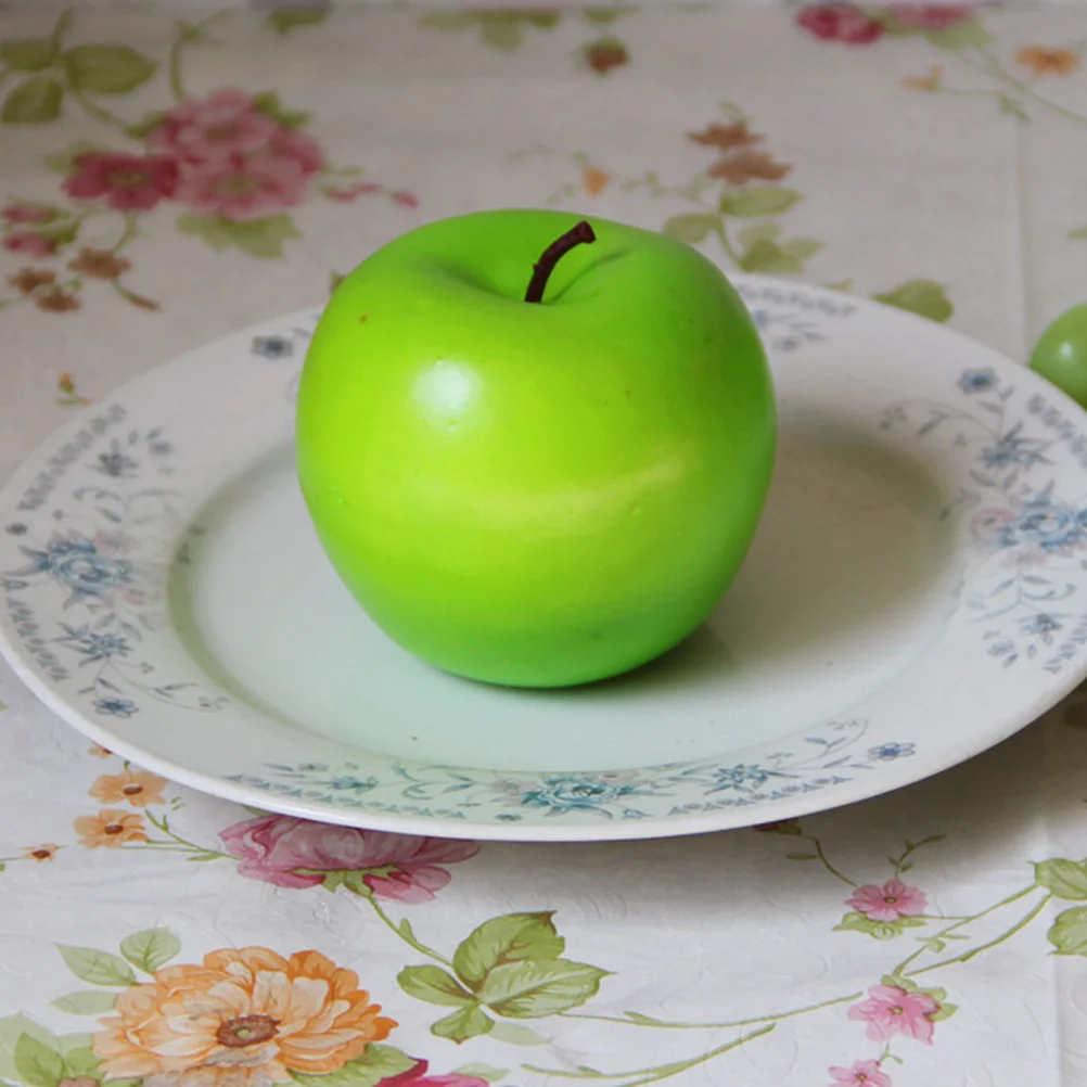 Decorazione di compleanno per ragazza, mele finte, scultura di frutta, oggetti decorativi rossi per ufficio