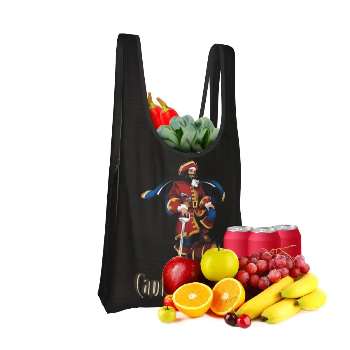 Captain Pierce Swamp Gin Essential Portable Tote Shopping Bags Reusable Shopper Bag Grocery Handbag Shoulder Bag