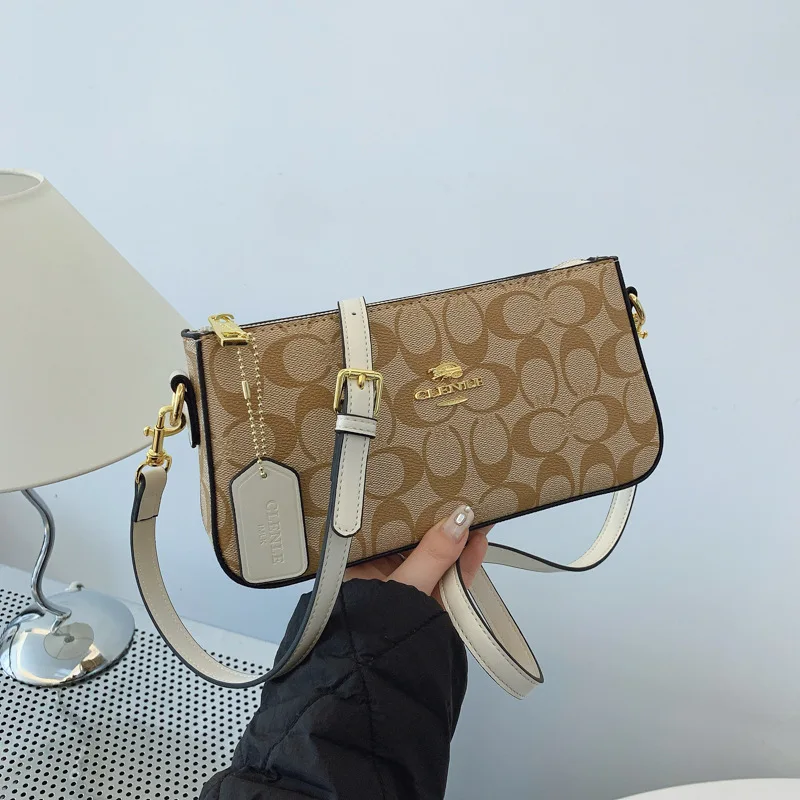 2026 Neue Damen Vintage-Print-Ketten-Unterarmtasche Elegante Einzel-Schulter-Crossbody-Handtasche Tägliche Mode Damen-Geldbörse – Detail 2