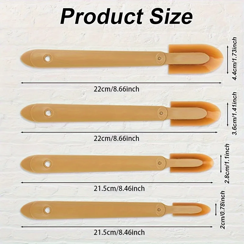 Ensemble d'outils de calfeutrage en Silicone, outils de finition de mastic à pointe Flexible, poignée ergonomique, aucune électricité ni batterie nécessaire 4 pièces