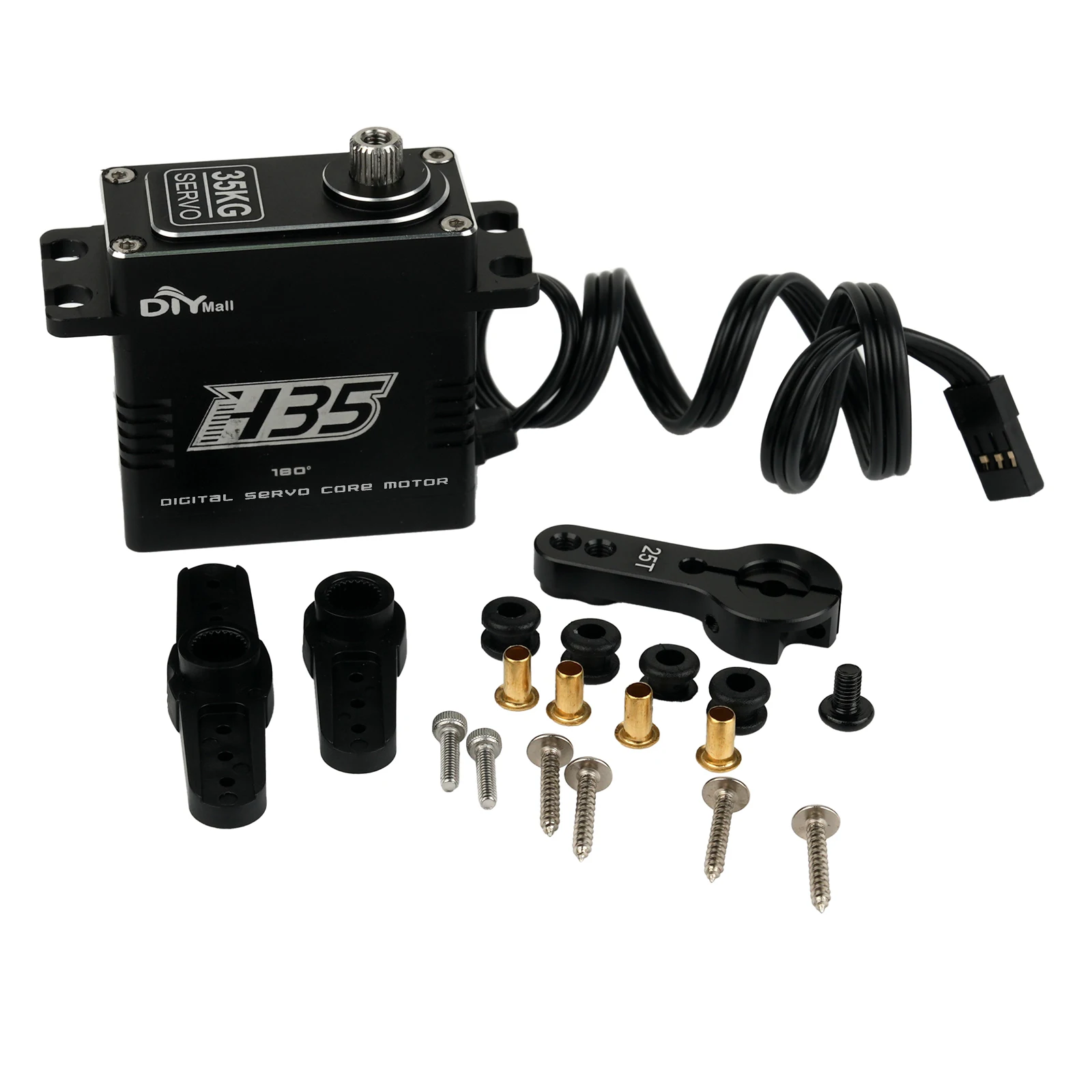 35KG Digital Servo 8.4V Motor de engrenagem de metal à prova d'água de alto torque 0,08s/60 °   para 1/8 1/10 RC Car Drone Robot Industrial DIY