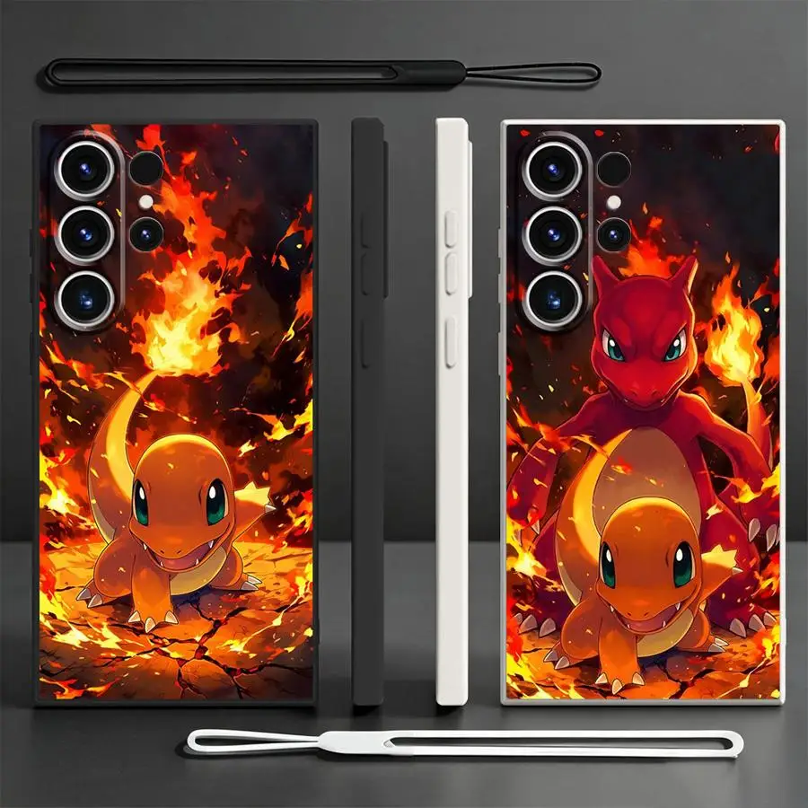 Hülle für Samsung Galaxy S26 S23 S24 Ultra S25 Edge S21 Plus S20 FE S22 Note 20 10 Ultra Handyhülle P-okemonss Charizard Flareon