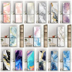 Marble Texture Tile Background Refrigerator Door Sticker Decorations Waterproof Kitchen Abstract Tiles Fridge Door Wrap Cover