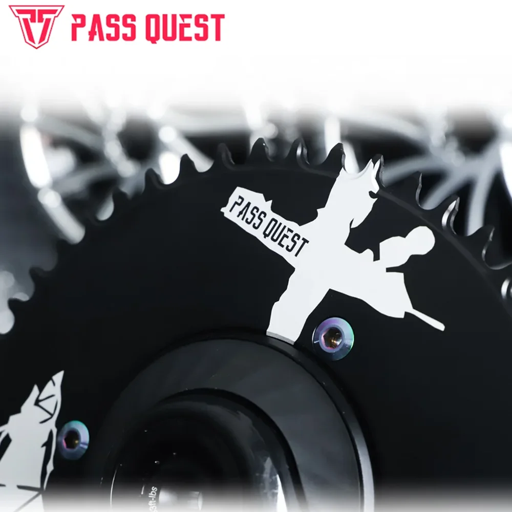 NEW PASS QUEST Narrow Wide Chainwheel 110BCD 4 Bolt Custom Chessboard Smiley Design