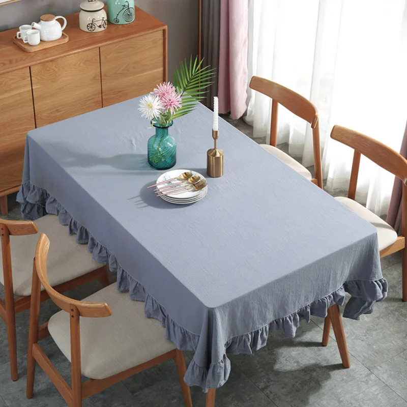 مفرش طاولة مستطيل عالي الجودة وبسيط من QW، مفرش طاولة طعام ناعم وغير قابل للانزلاق #2