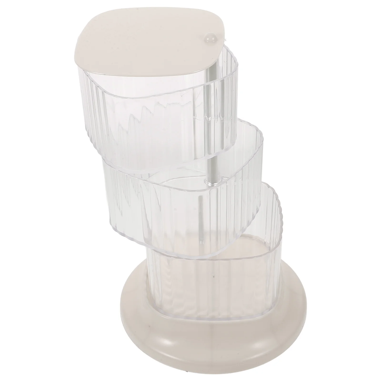 منظم مجوهرات دوار متعدد الطبقات صندوق تخزين شفاف أقراط قلادة سوار عرض موقف هدية للنساء