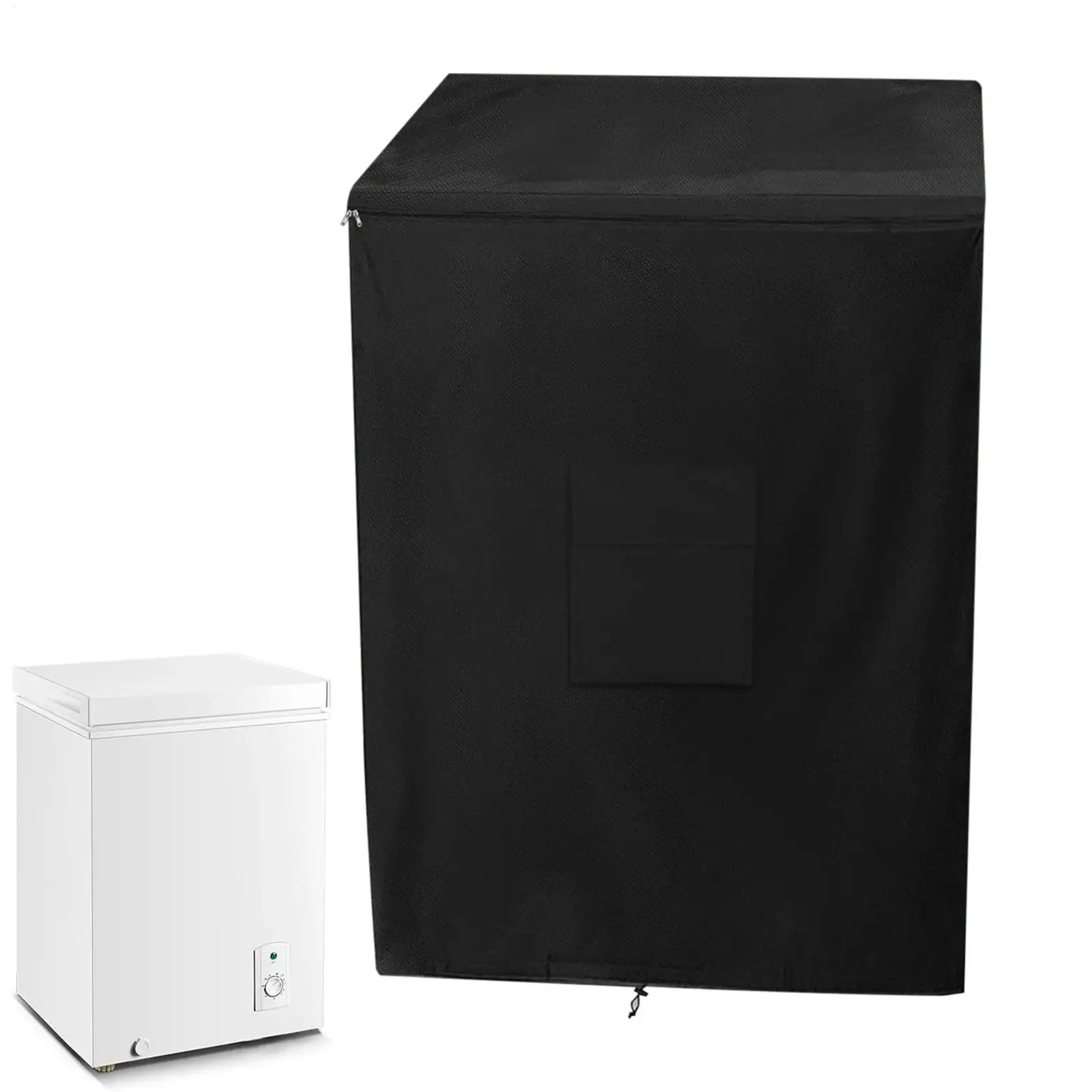 waterproof freezer cover outdoor refrigerator protective cover Chest Freezer Dust protector with Ventilation vent for Patio Yard