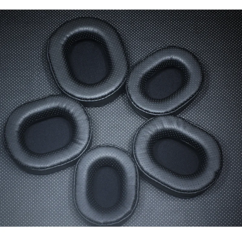 وسادة أذن من إسفنج الذاكرة مناسبة 100X80MM 110X90MM 95X75MM 90X70MM 105X85MM للكبير فوق سماعات أذن سوداء
